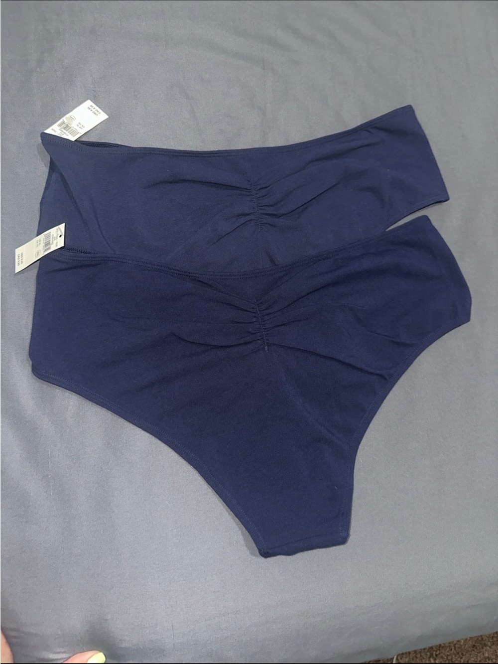 NWT Aerie Superchill Cheeky Bikini Cinched Navy Blue Size Extra Large Bundle